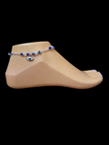 Blue evil eye anklet