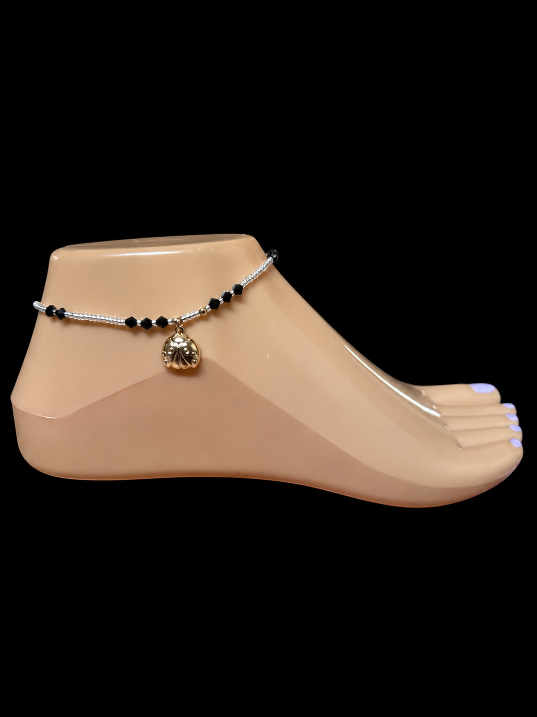 Ladybug anklet